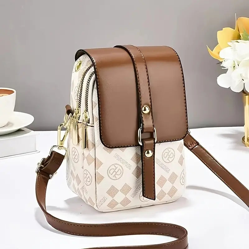 Leather  Women's Phone Bag - Multi-layer, Practical, Niche, Versatile, Large Capacity