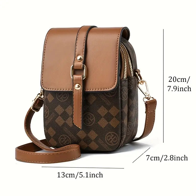 Leather  Women's Phone Bag - Multi-layer, Practical, Niche, Versatile, Large Capacity