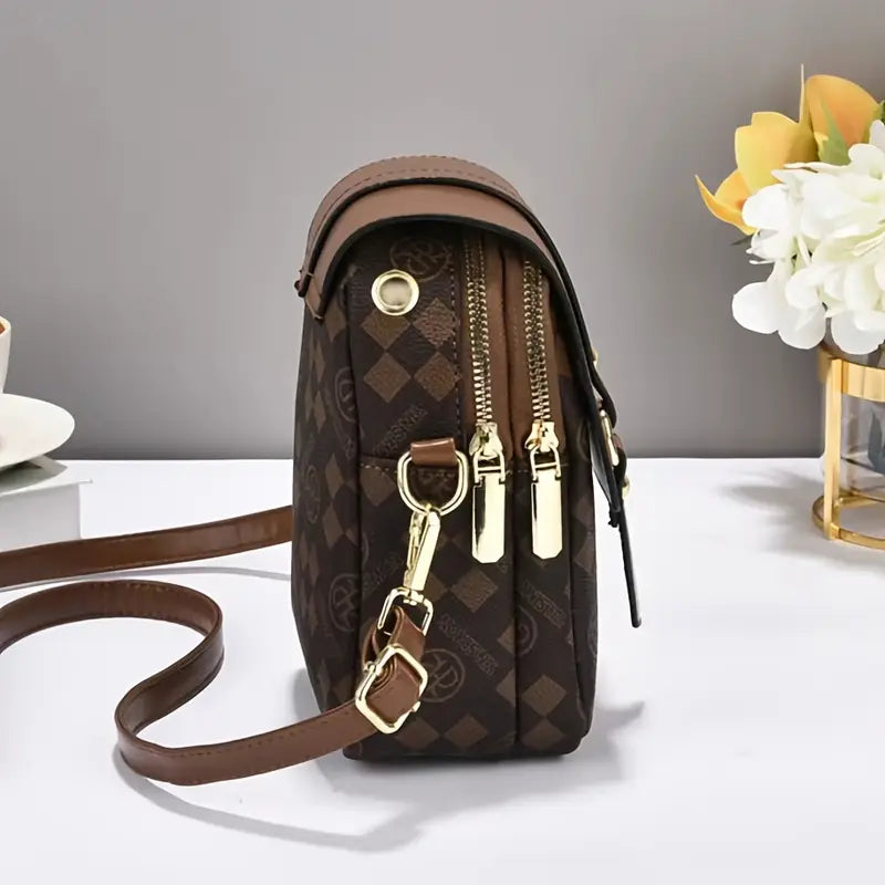 Leather  Women's Phone Bag - Multi-layer, Practical, Niche, Versatile, Large Capacity