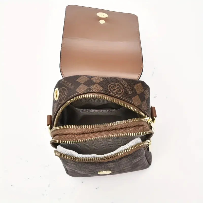Leather  Women's Phone Bag - Multi-layer, Practical, Niche, Versatile, Large Capacity